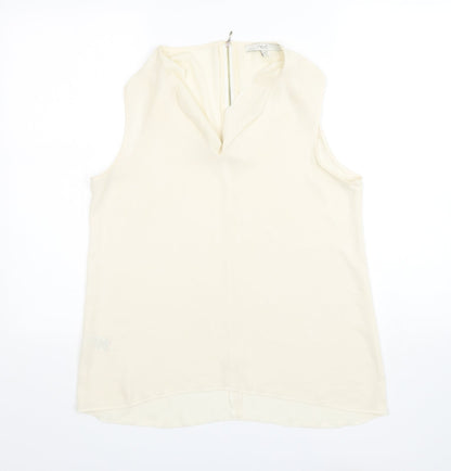 Womens UK Size 10 NEXT Beige Basic Blouse