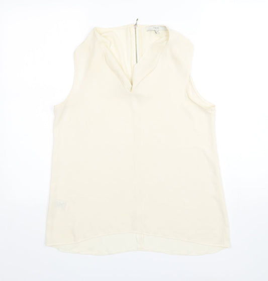 Womens UK Size 10 NEXT Beige Basic Blouse