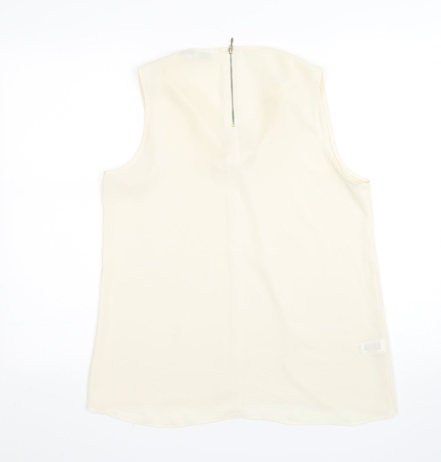 Womens UK Size 10 NEXT Beige Basic Blouse