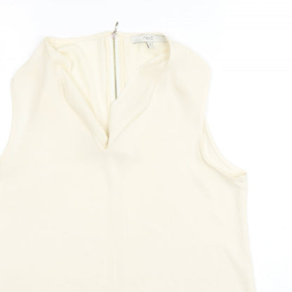 Womens UK Size 10 NEXT Beige Basic Blouse