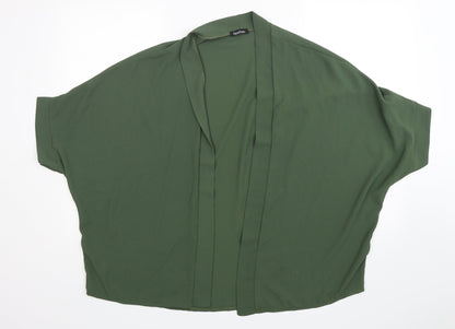 Boohoo Womens Green  Polyester Jacket Blazer Size S