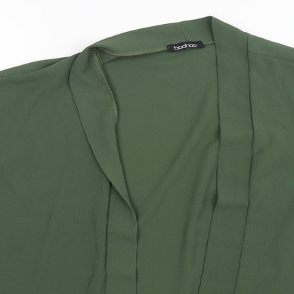 Boohoo Womens Green  Polyester Jacket Blazer Size S