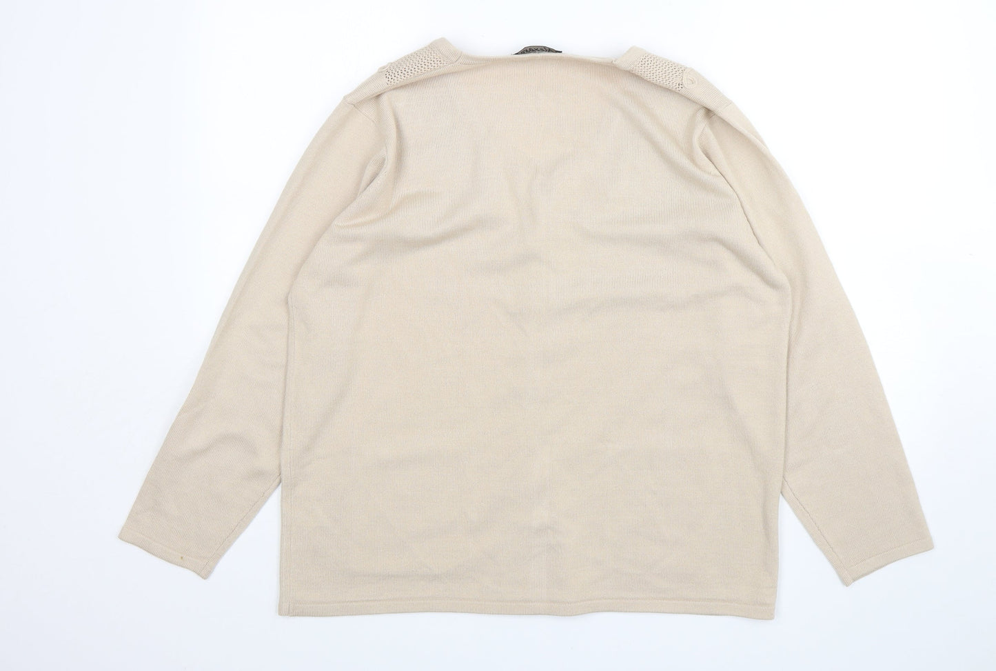 Womens UK Size L Alexara Beige Cardigan Jumper