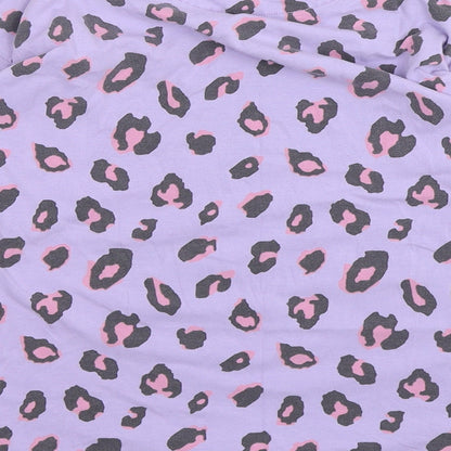 NEXT Girls Purple Animal Print Cotton Top Pyjama Top Size 11 Years