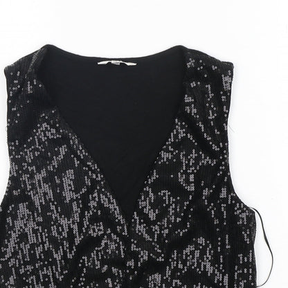 Womens UK Size 10 M&Co Black Cardigan Jumper