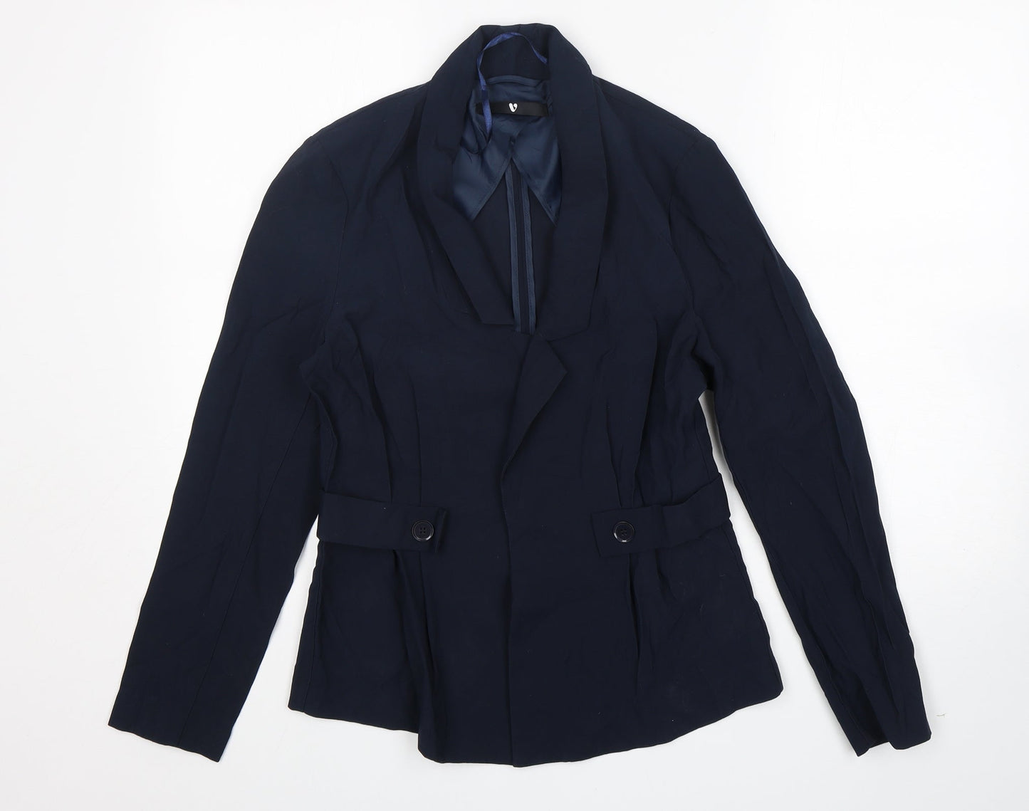 Very Womens Blue  Viscose Jacket Blazer Size 12