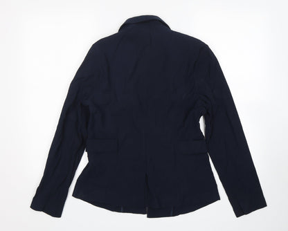 Very Womens Blue  Viscose Jacket Blazer Size 12
