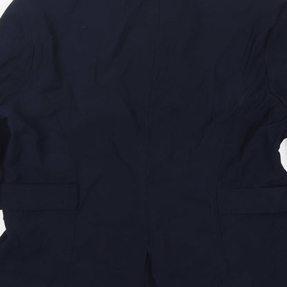 Very Womens Blue  Viscose Jacket Blazer Size 12