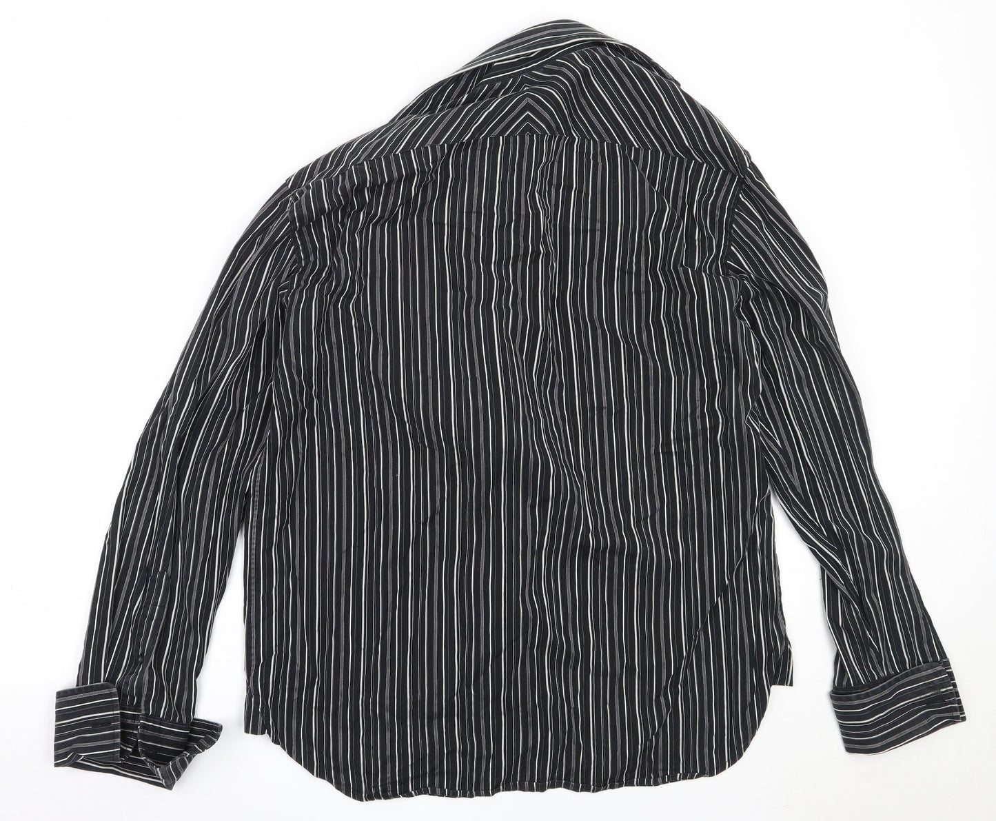 Mens UK Size L NEXT Black  Button-Up Long Sleeve Casual Shirt