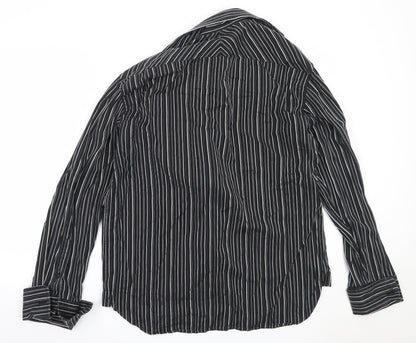 Mens UK Size L NEXT Black  Button-Up Long Sleeve Casual Shirt