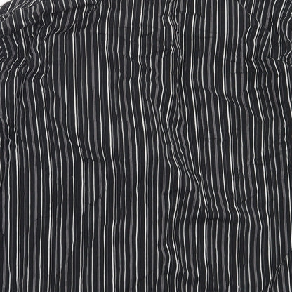 Mens UK Size L NEXT Black  Button-Up Long Sleeve Casual Shirt
