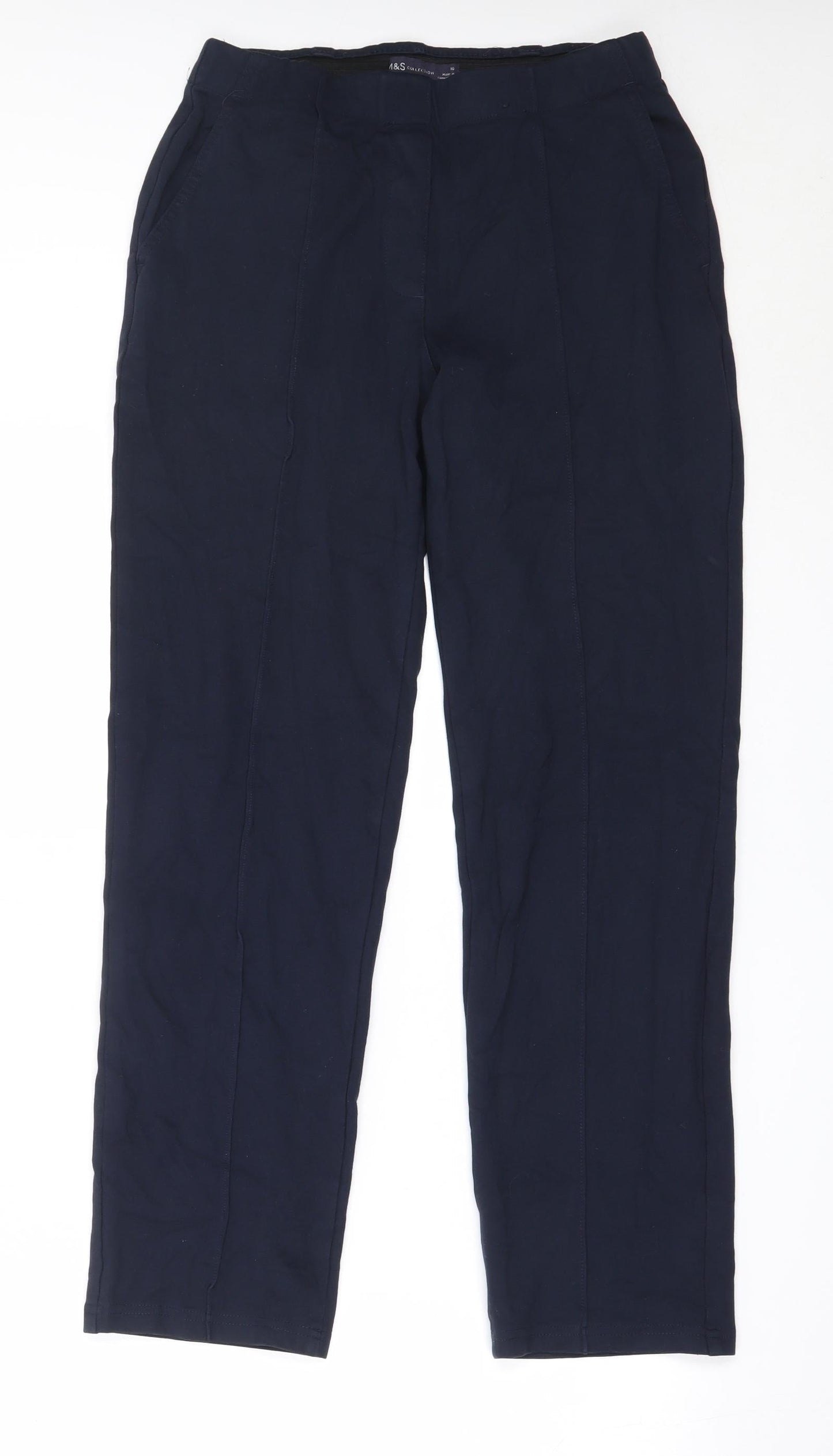 Womens UK Size 10 Marks and Spencer Regular Fit Sweatpants Blue Trousers