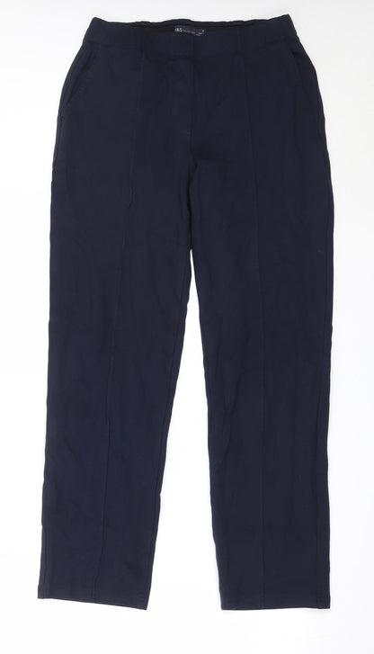 Womens UK Size 10 Marks and Spencer Regular Fit Sweatpants Blue Trousers