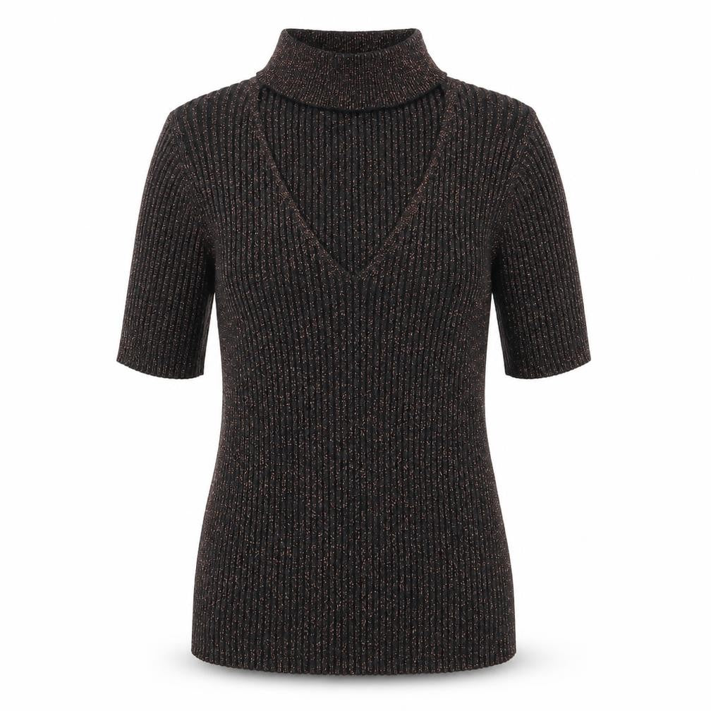 Womens UK Size 8 New Look Black Basic Blouse