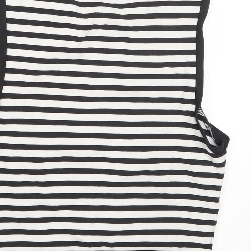 Womens UK Size 4 Topshop Black Basic Tank