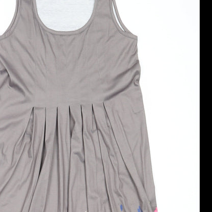Yidarton Womens Grey  Polyester Shift  Size S  Round Neck
