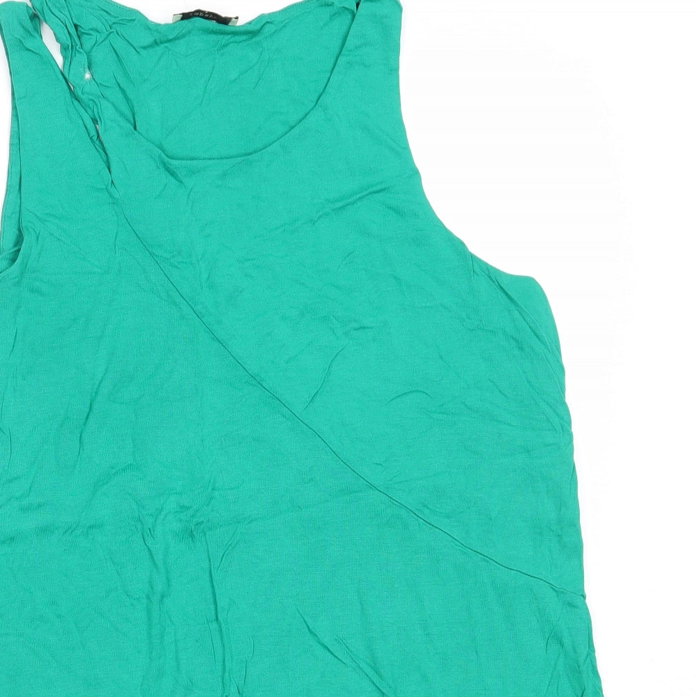 Womens UK Size 16 Papaya Green Basic Tank