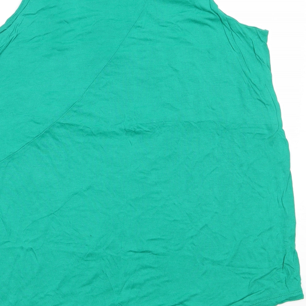 Womens UK Size 16 Papaya Green Basic Tank