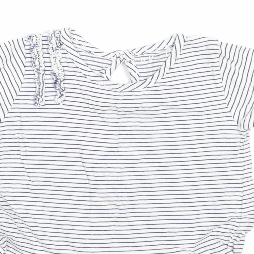 Nutmeg Girls Blue  Cotton Fit & Flare  Size 18-24 Months  Round Neck