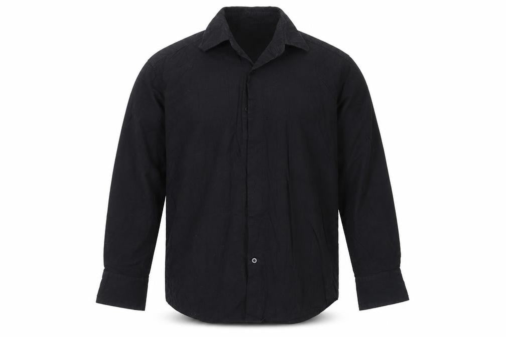 Mens UK Size S Fiori Black  Button-Up Long Sleeve Casual Shirt