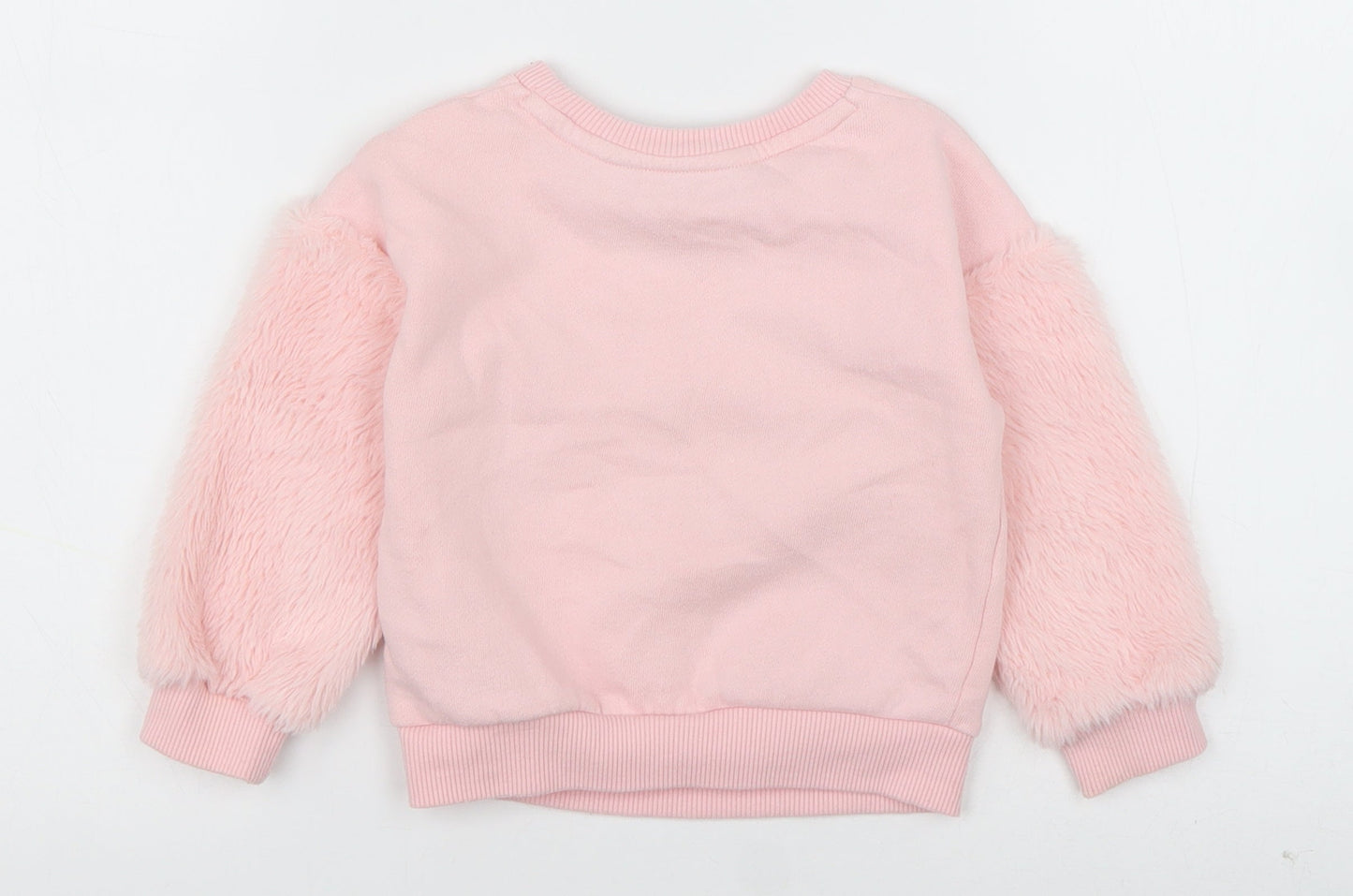 George Girls Pink  Cotton Pullover Jumper Size 12-18 Months  Pullover - I Love Pudsey
