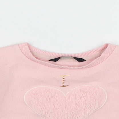 George Girls Pink  Cotton Pullover Jumper Size 12-18 Months  Pullover - I Love Pudsey
