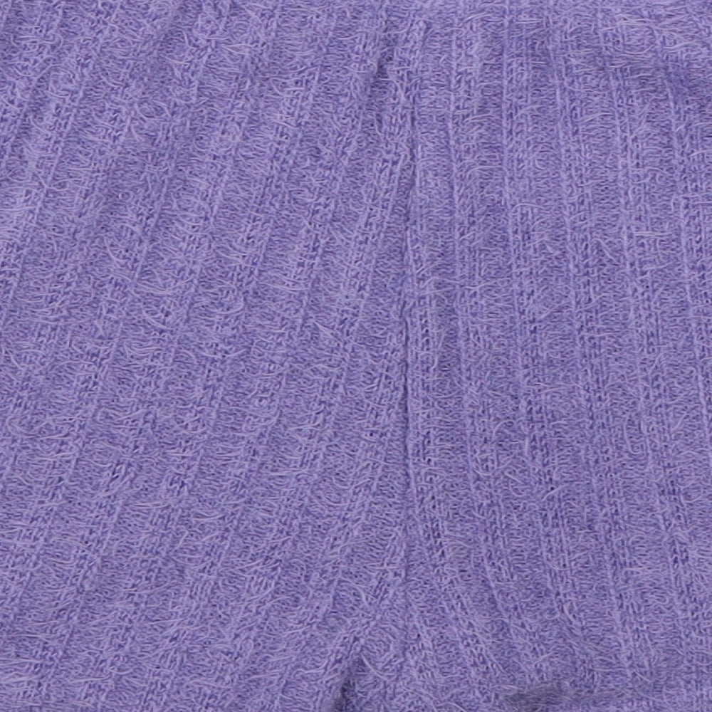 SheIn Womens Purple  Polyester Sweat Shorts Size L L3 in Regular