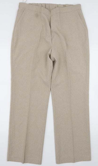 vonmarch Womens Brown  Polyester Trousers  Size 16 L30 in Regular