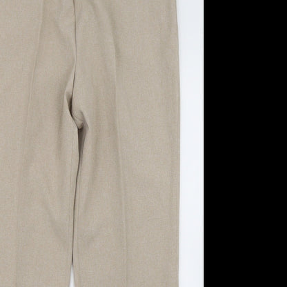 vonmarch Womens Brown  Polyester Trousers  Size 16 L30 in Regular
