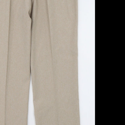 vonmarch Womens Brown  Polyester Trousers  Size 16 L30 in Regular