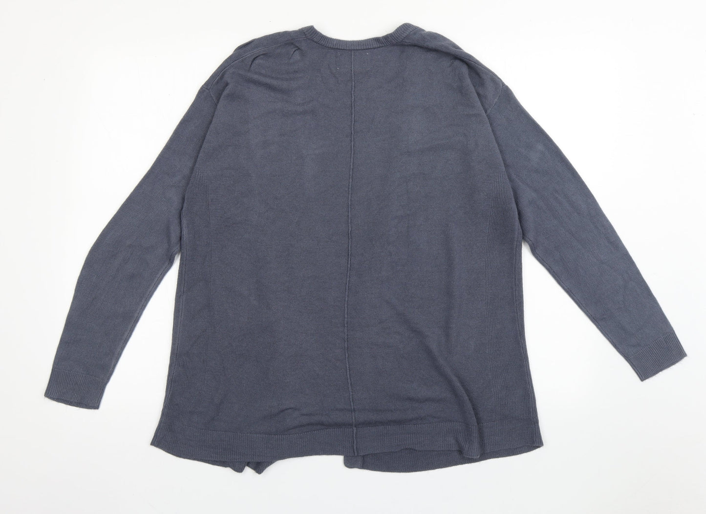 university club Womens Blue V-Neck  Acrylic Cardigan Jumper Size S