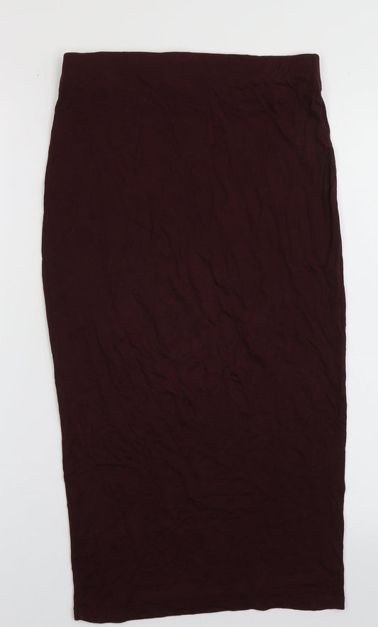 Dorothy Perkins Womens Purple  Viscose A-Line Skirt Size 8