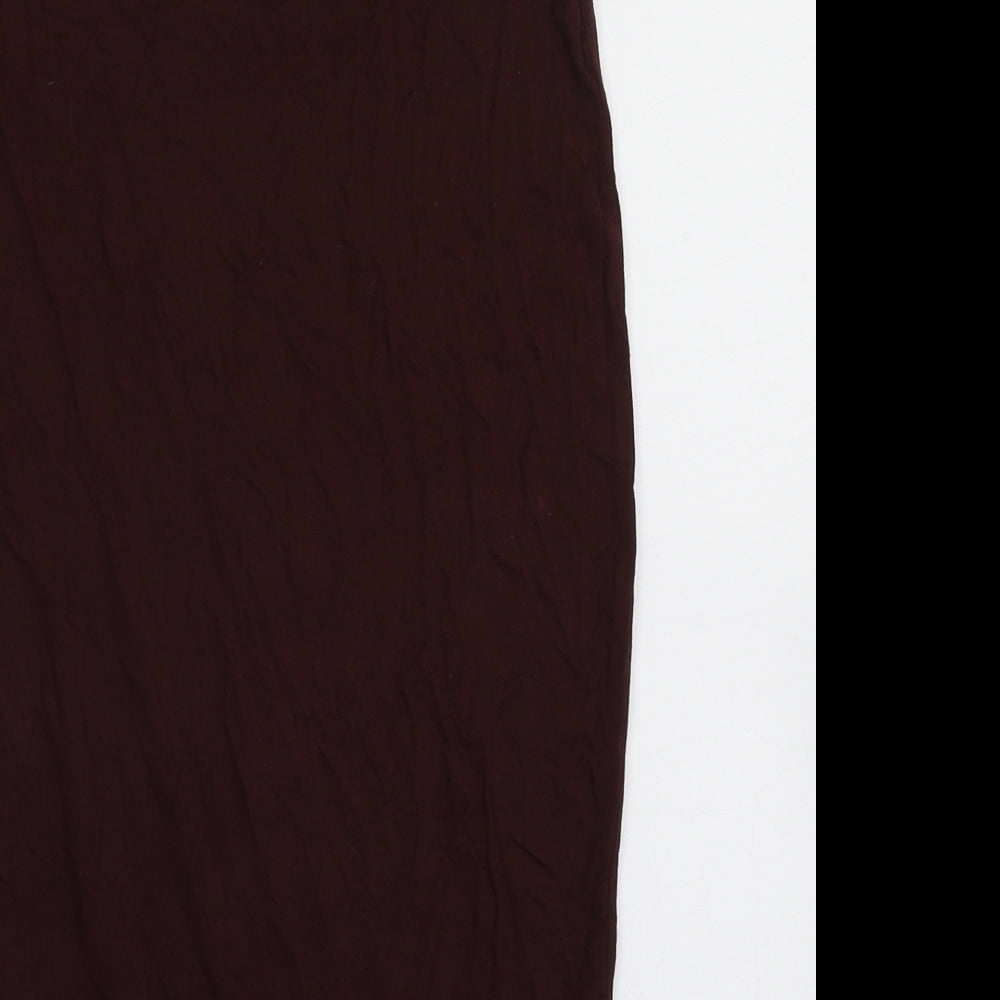 Dorothy Perkins Womens Purple  Viscose A-Line Skirt Size 8