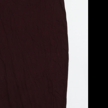 Dorothy Perkins Womens Purple  Viscose A-Line Skirt Size 8