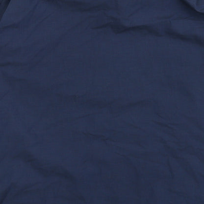 Mens UK Size 16 Marks and Spencer Blue  Button-Up Long Sleeve Casual Shirt