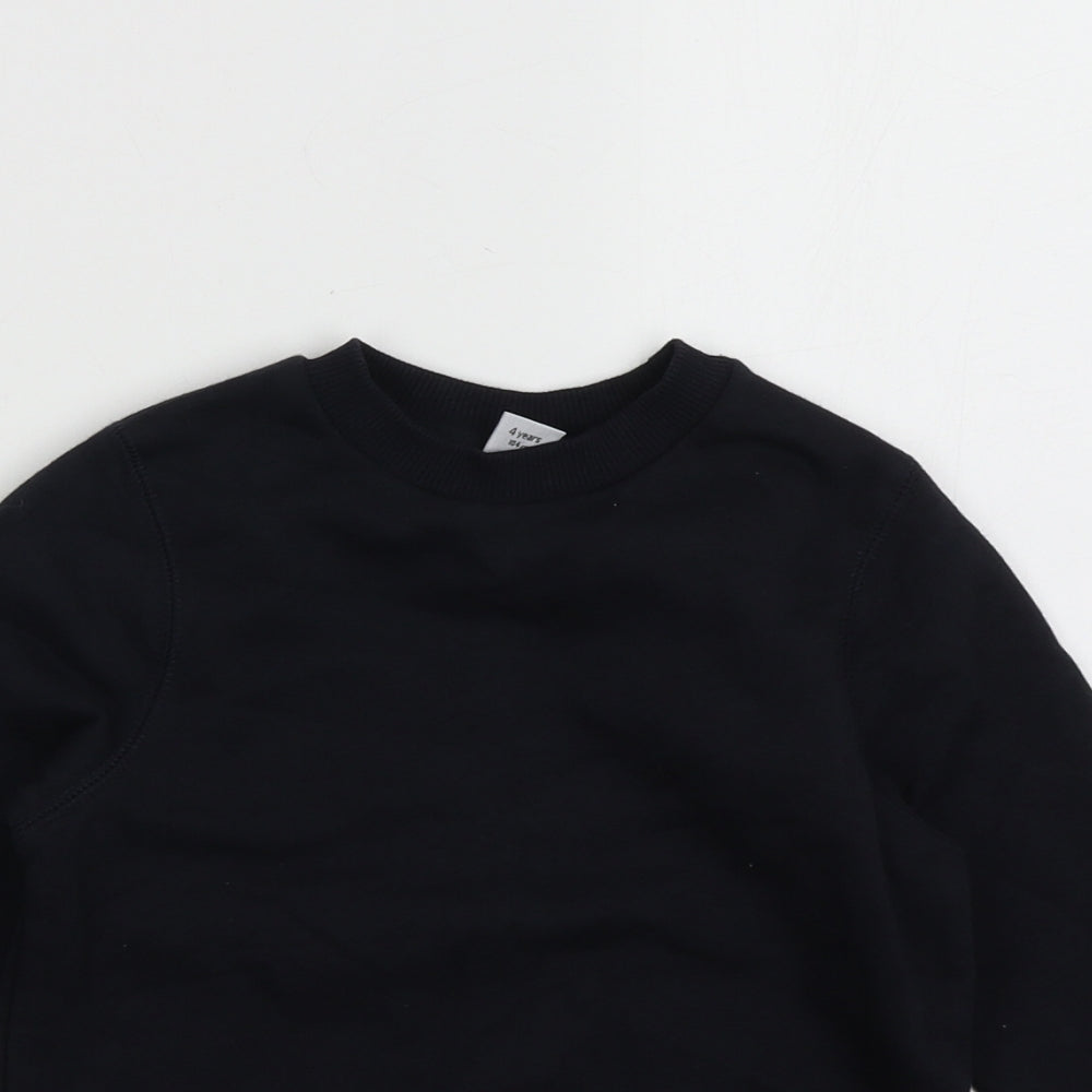 sainsburys Boys Blue  Cotton Pullover Sweatshirt Size 4 Years  Pullover - school wear
