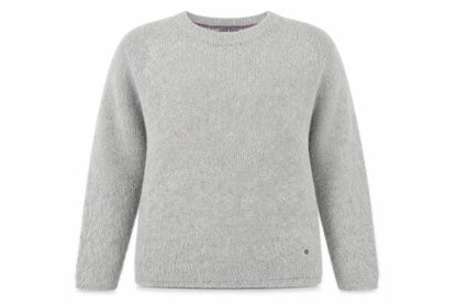 TOM TAILOR Womens Grey Scoop Neck  Acrylic Pullover Jumper Size 2XL