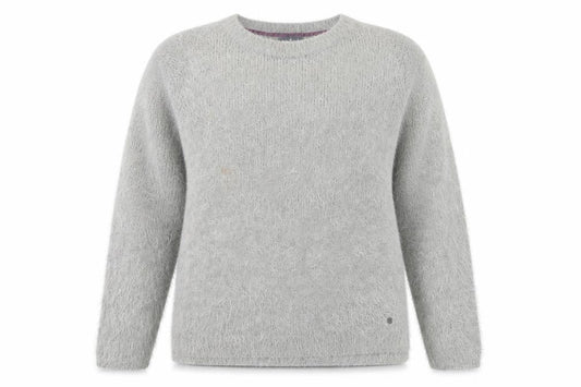 TOM TAILOR Womens Grey Scoop Neck  Acrylic Pullover Jumper Size 2XL