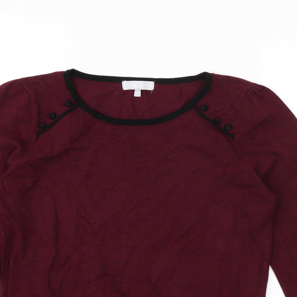 Womens UK Size 14 Red Herring Purple Pullover Jumper