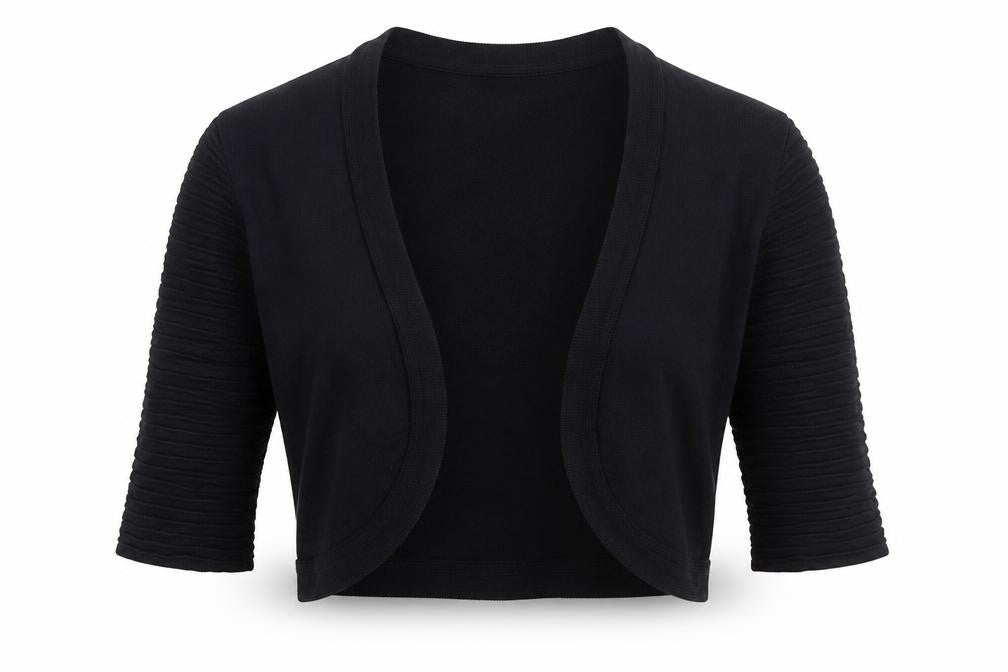 Front view of Per Una women’s blue v-neck viscose cardigan jumper, size UK 10