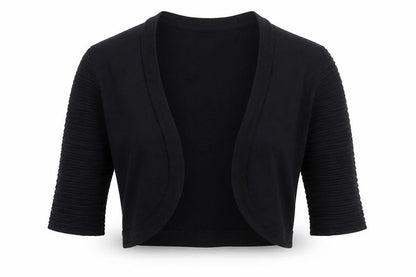 Front view of Per Una women’s blue v-neck viscose cardigan jumper, size UK 10