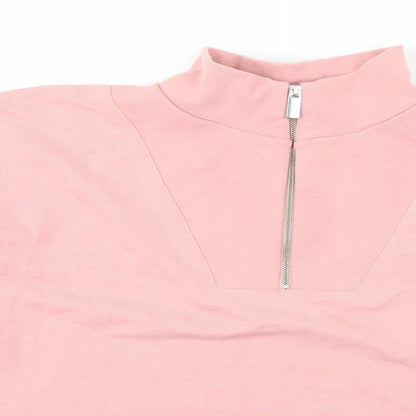 Pimkie Womens Pink  Cotton Pullover Sweatshirt Size M  Pullover
