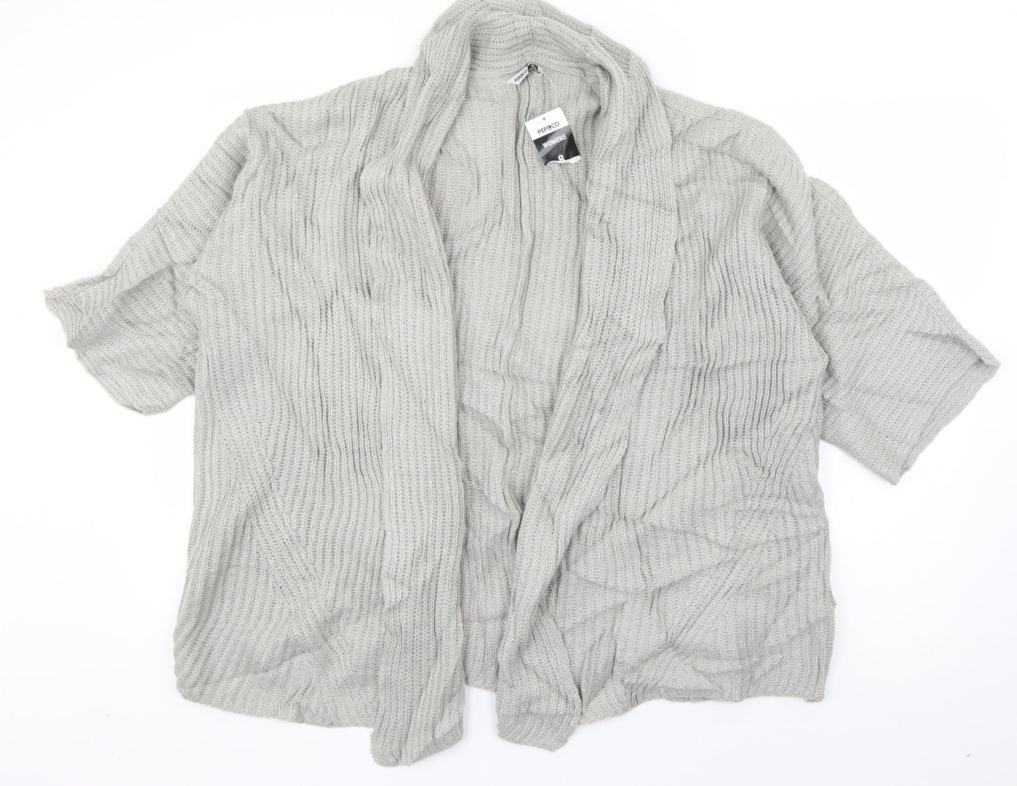 Womens UK Size 8 PEP & CO Grey Cardigan Jumper