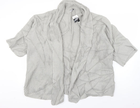 Womens UK Size 8 PEP & CO Grey Cardigan Jumper