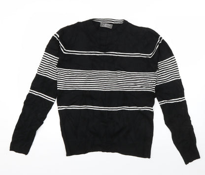 Primark Womens Black Round Neck  Acrylic Pullover Jumper Size S