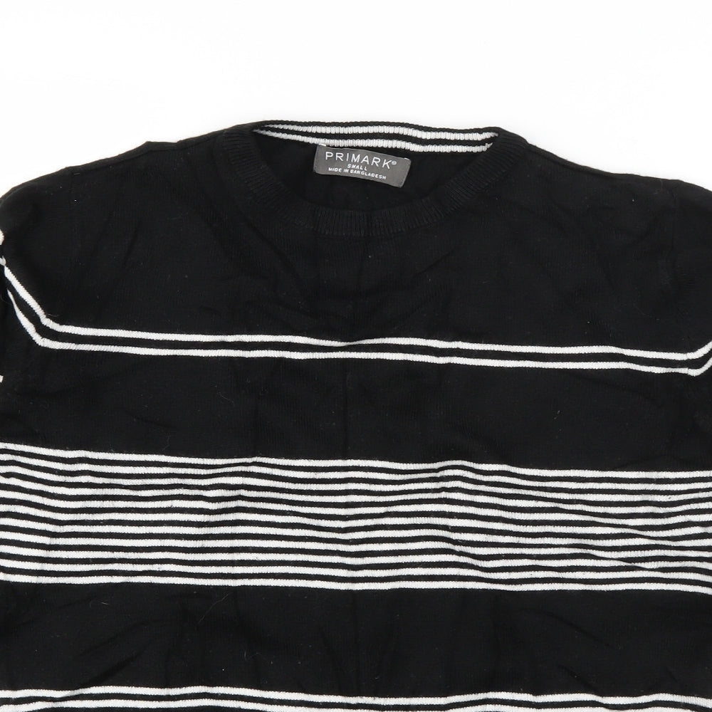 Primark Womens Black Round Neck  Acrylic Pullover Jumper Size S