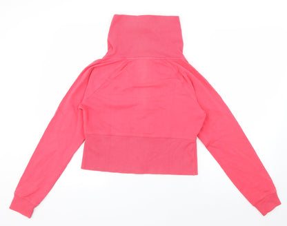 Debenhams Womens Pink  Cotton Full Zip Sweatshirt Size 12  Zip