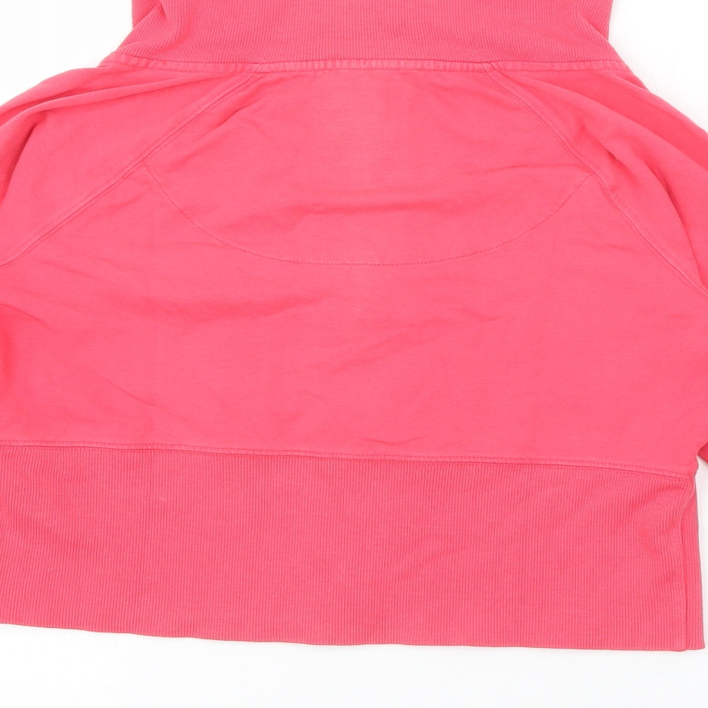 Debenhams Womens Pink  Cotton Full Zip Sweatshirt Size 12  Zip