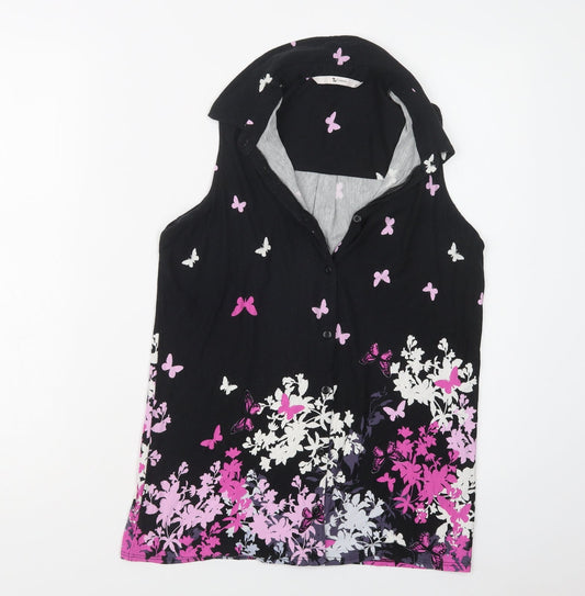 Womens UK Size 10 TU Black Basic Blouse