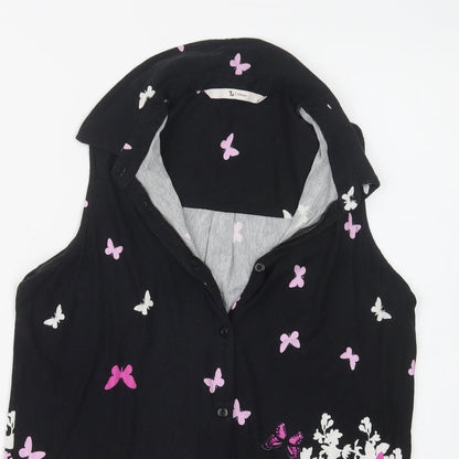 Womens UK Size 10 TU Black Basic Blouse